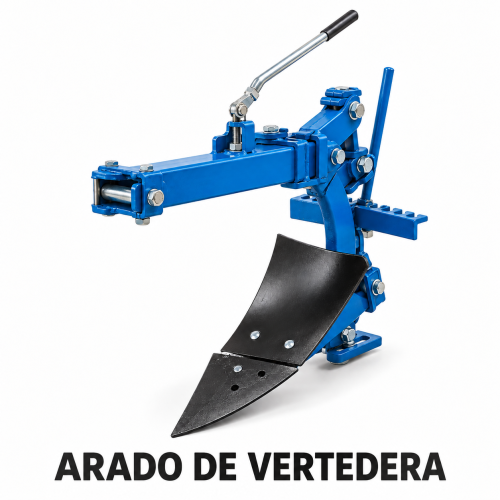 Arado de vertedera en fondo blanco